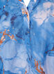 Viscose blouse with marble print and short sleeves, Blue, Packshot image number 2