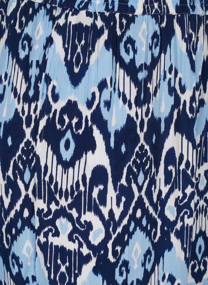 Viscose culotte trousers with print, Blue Ethnic AOP, Packshot image number 2