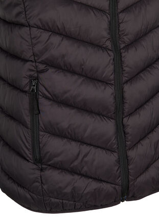 Short vest with zip and pockets, Black, Packshot image number 3