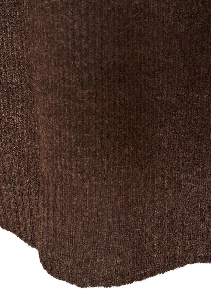 Loose knit jumper with a turtleneck, Brown, Packshot image number 3
