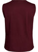Sleeveless blouse with decorative buttons, Red, Packshot image number 1