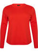 Long-sleeved basic T-shirt with a round neck, Red, Packshot image number 0