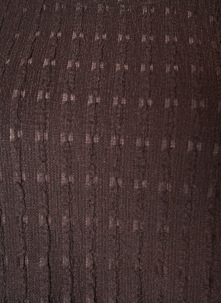 Structured blouse with ruffle hem, Brown, Packshot image number 2