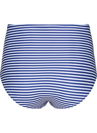 High-waisted striped bikini bottoms, Blue Striped, Packshot image number 1