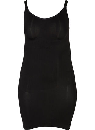 Shapewear dress with thin straps, Black, Packshot image number 0