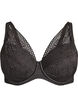 Lace bra with padded cups, Black, Packshot image number 0