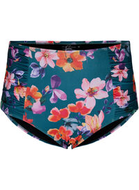 Floral bikini bottom with high waist