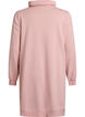Short sweatshirt dress with high collar and pockets, Red, Packshot image number 1