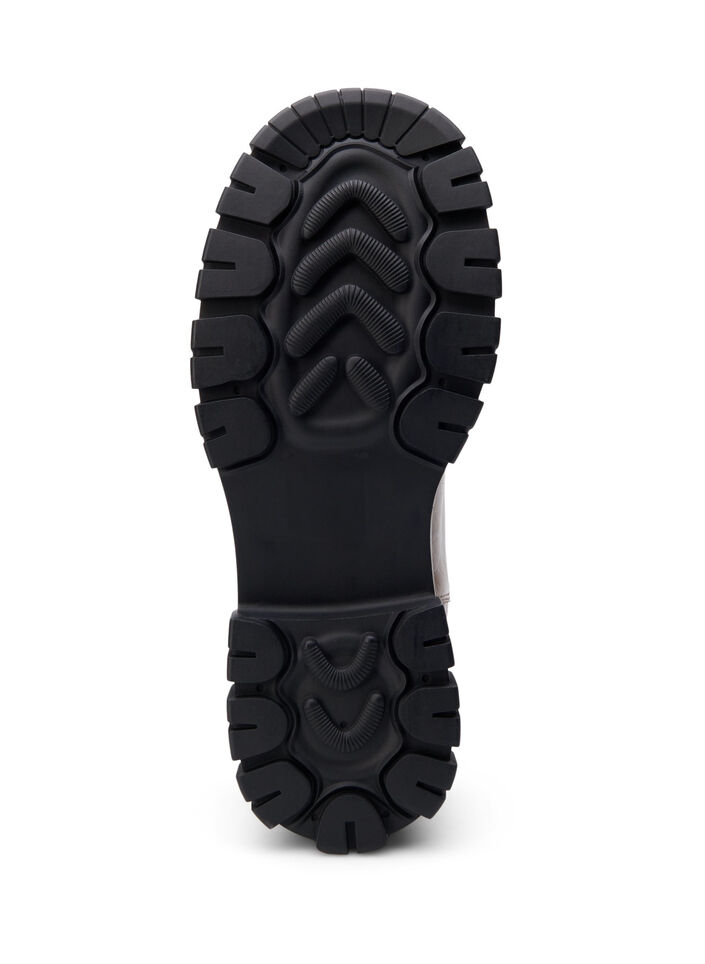 Wide fit - Croco Chelsea boot in leather, Pine Bark, Packshot image number 4