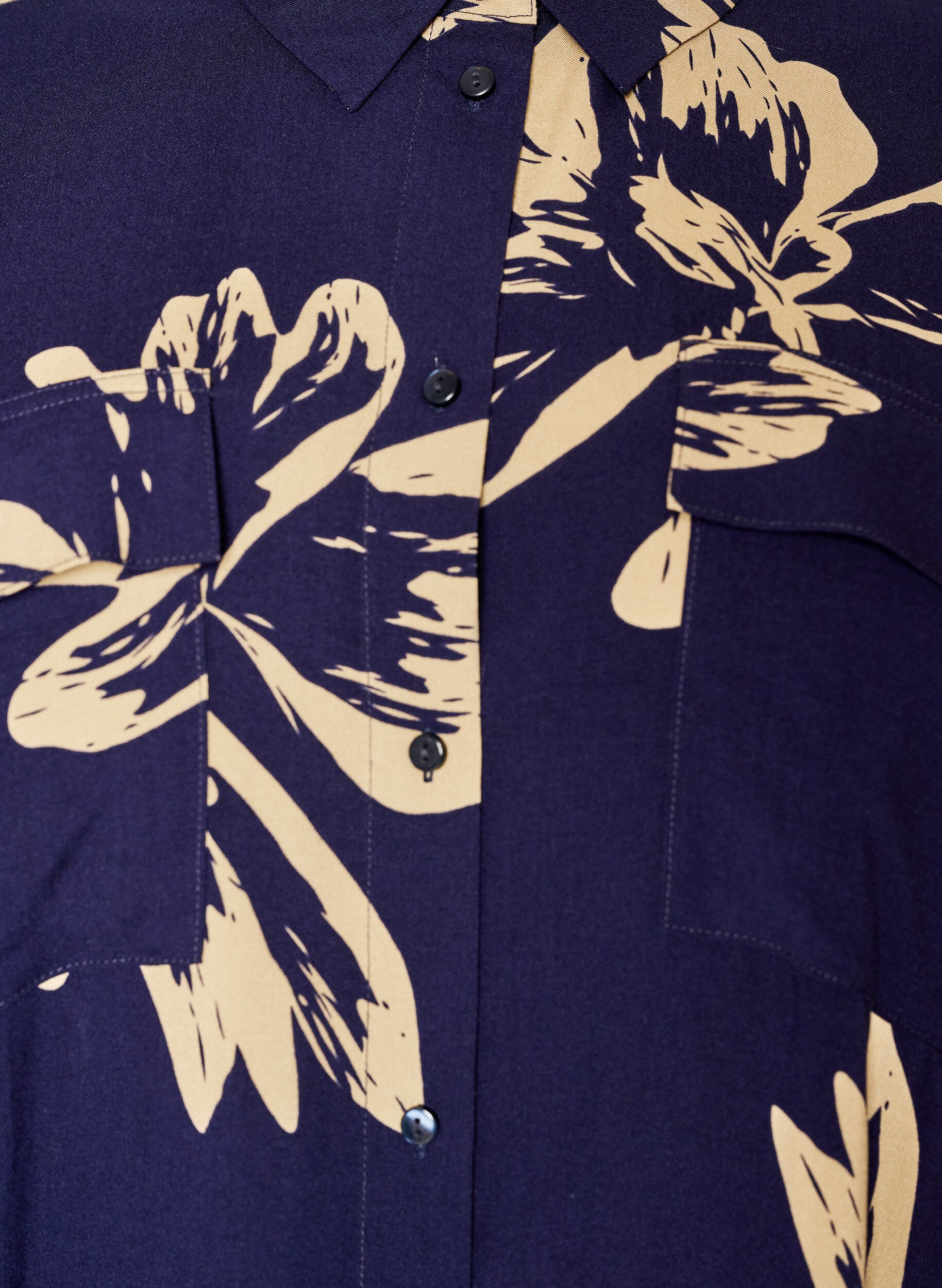 ZizzifashionLong shirt dress with short sleeves, Blue, Packshot image number 2