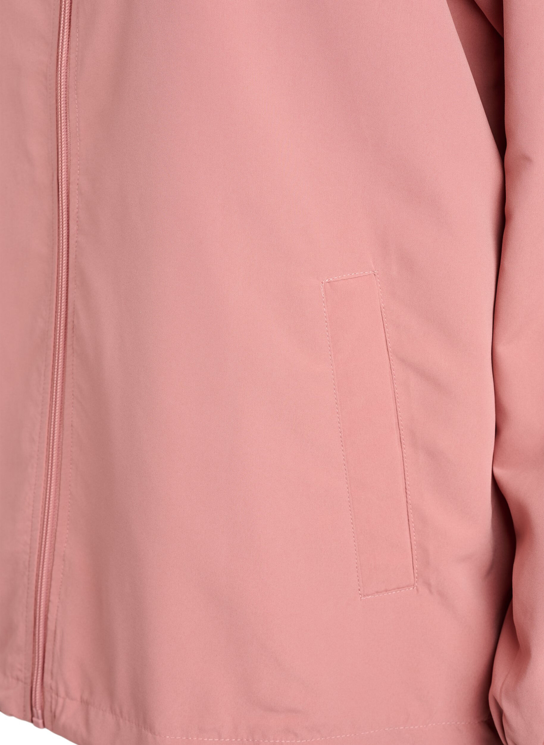 Zizzifashion Lightweight jacket with a hood and zipper, Rose, Packshot image number 3