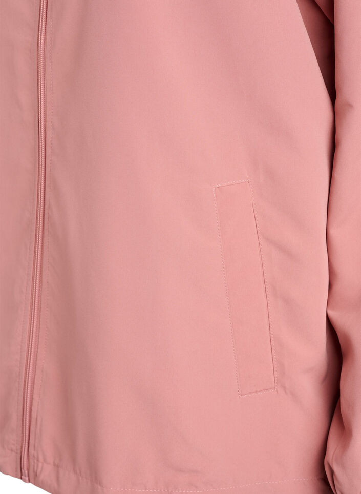 Lightweight jacket with a hood and zipper, Rose, Packshot image number 3