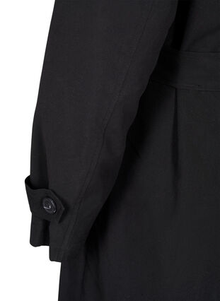 Long trench coat with belt, Black, Packshot image number 4
