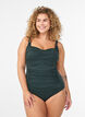 Padded swimsuit with draping, Green, Model image number 0
