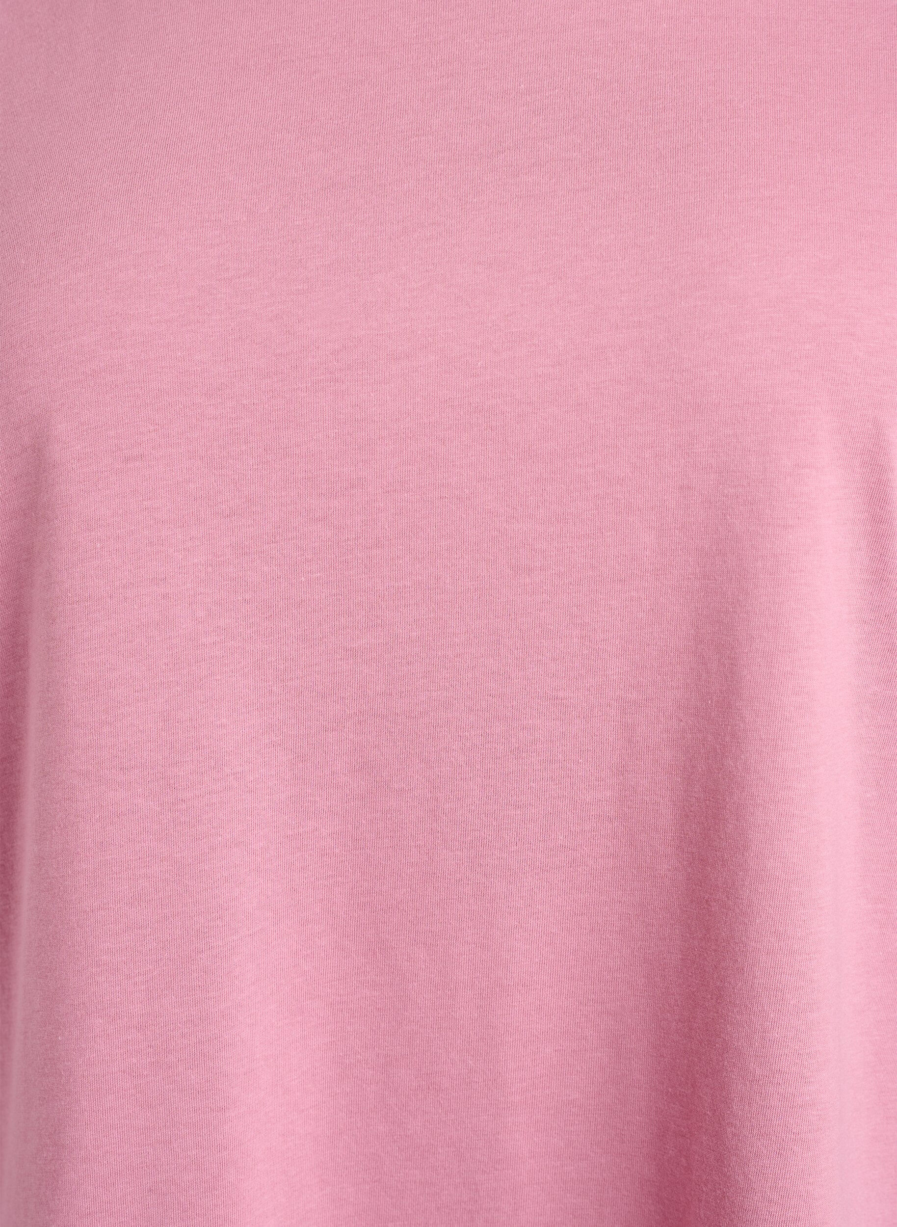 Zizzifashion Short sleeved cotton blend t-shirt, Rose, Packshot image number 2