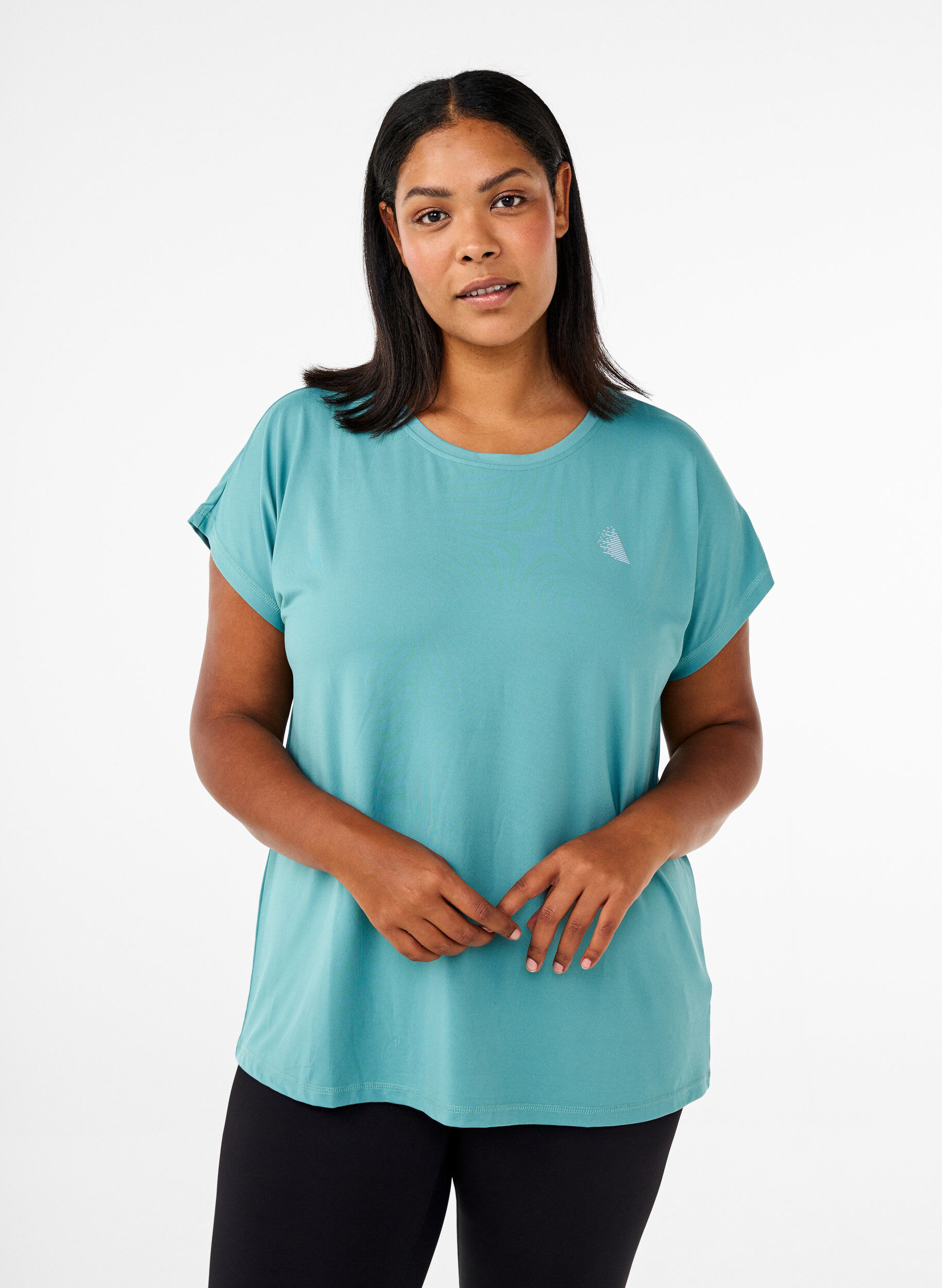 Zizzifashion Solid-coloured workout T-shirt, Green, Model image number 0