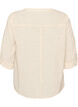 Cotton shirt blouse with a v-neck, Vanilla, Packshot image number 1