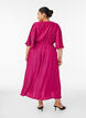 Pleated midi dress with batwing sleeves, Pink, Model image number 1