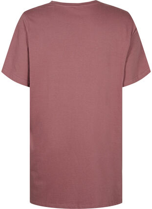 Oversized night t-shirt in organic cotton, Rose Brown W. Relax , Packshot image number 1