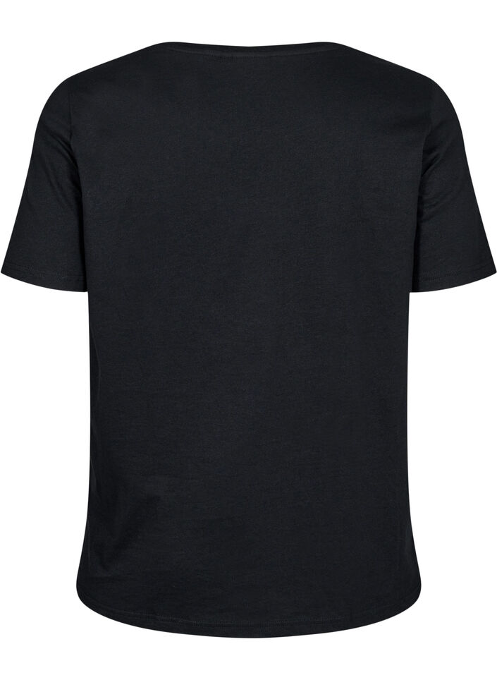 FLASH - T-shirt with motif, Black, Packshot image number 1