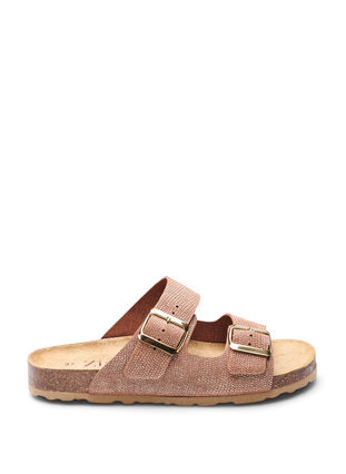 Wide-fit leather sandals, Woody, Packshot image number 0