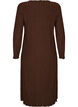 Midi dress with a wavy texture and long sleeves, Brown, Packshot image number 1