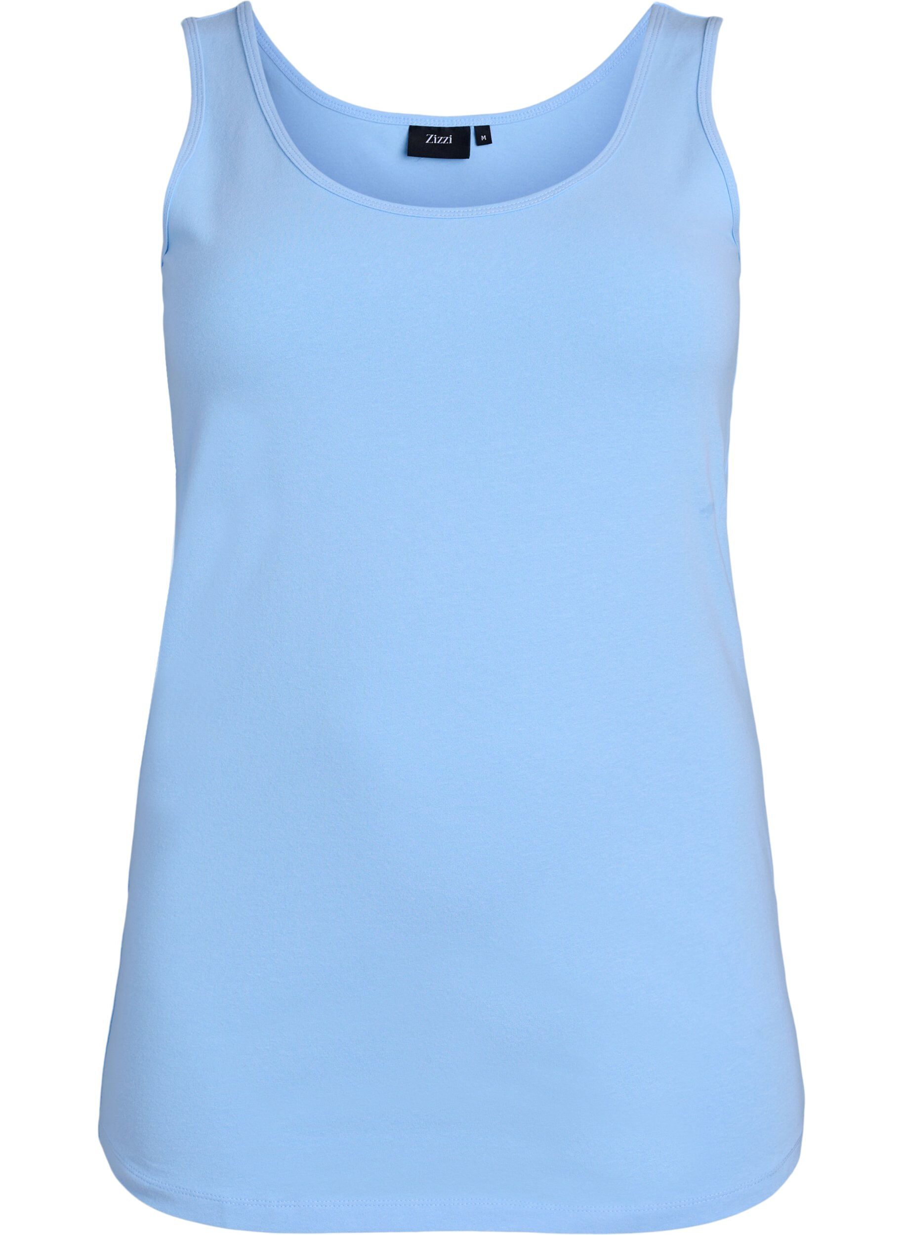Solid color basic top in cotton