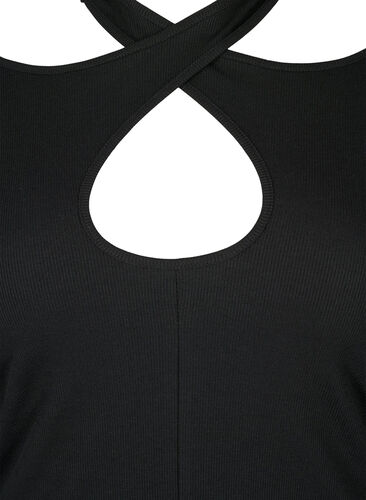 Cut-out blouse with long sleeves, Black, Packshot image number 2