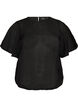 Blouse with balloon shape and wing sleeves, Black, Packshot image number 0