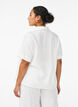 Short-sleeved shirt in linen and viscose, White, Model image number 2