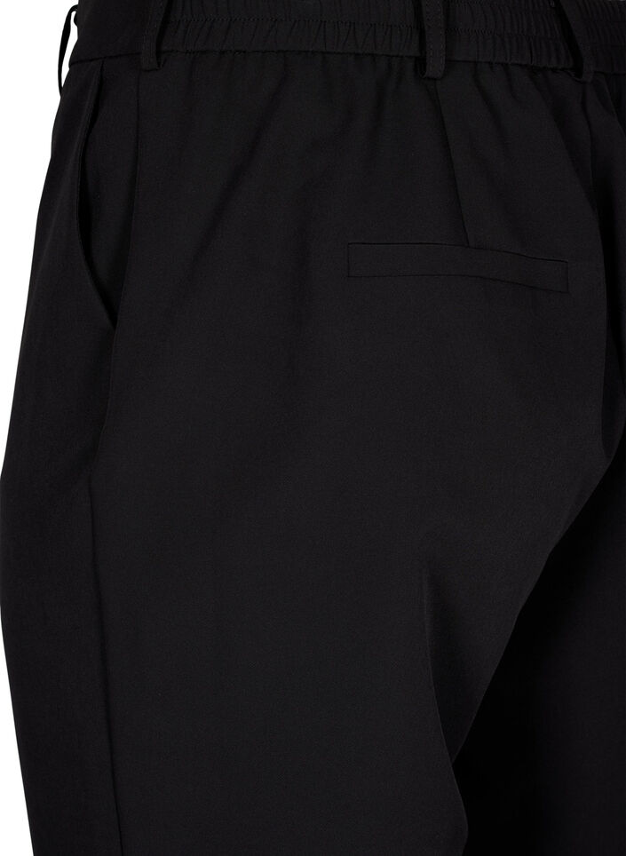 Straight leg trousers with pockets, Black, Packshot image number 3