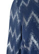 Printed blouse with v-neckline, Blue, Packshot image number 3