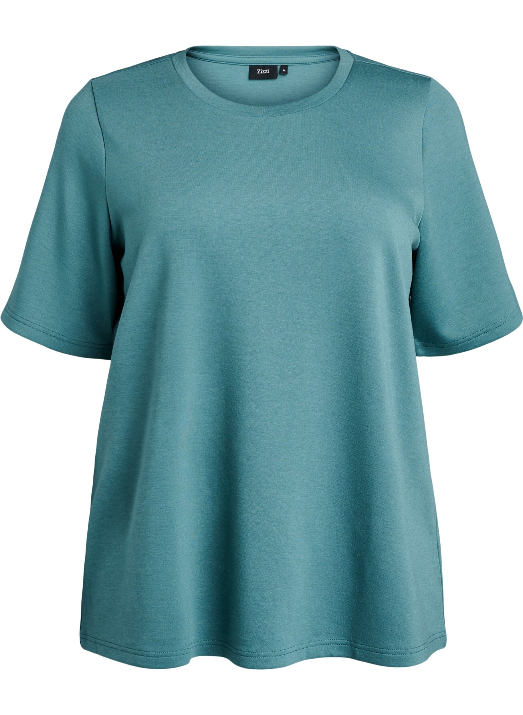 Zizzifashion T-shirt in modal mix, Green, Packshot image number 0