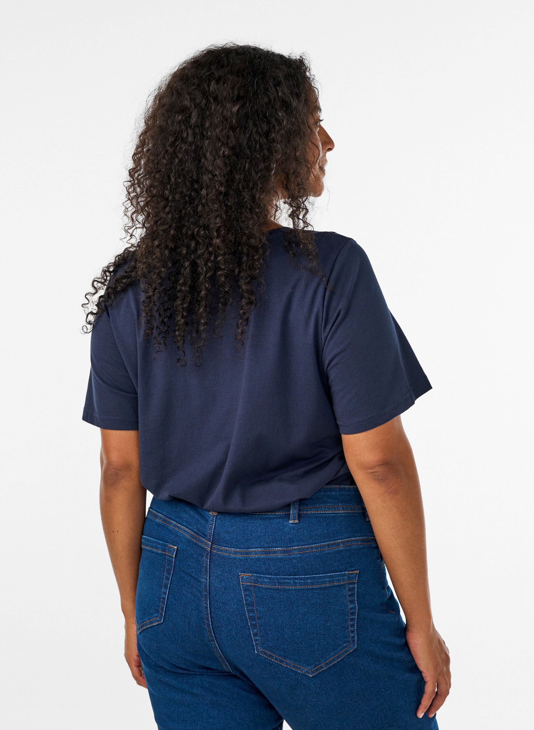 ZizzifashionT-shirt with motif, Blue, Model image number 2