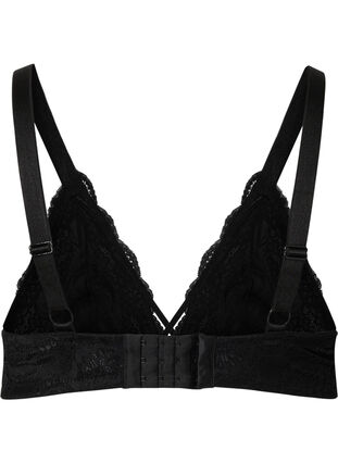 Lace bra with thong, Black, Packshot image number 1