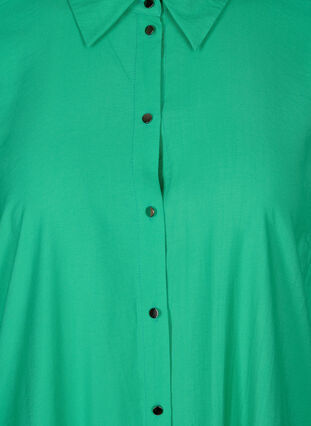 Long viscose shirt with slits, Mint, Packshot image number 2