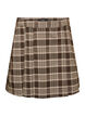 Short checked skirt with A-line fit, Brown, Packshot image number 0
