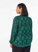 Blouse with buttons and floral pattern, Green, Model image number 2