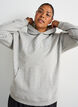 Hoodie with embroidered motif, Grey, Model image number 0
