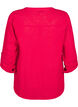 Cotton shirt blouse with a v-neck, Red, Packshot image number 1