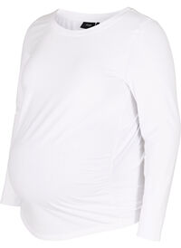 Basic maternity blouse with long sleeves