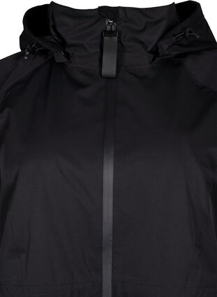 Functional coat with pockets and hood, Black, Packshot image number 2