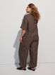 Checked cotton cargo trousers, Brown, Model image number 2