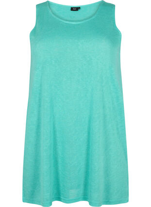 Top with structure and round neckline, Turquoise, Packshot image number 0