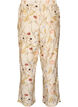 High-waisted viscose trousers with floral print, Beige, Packshot image number 1