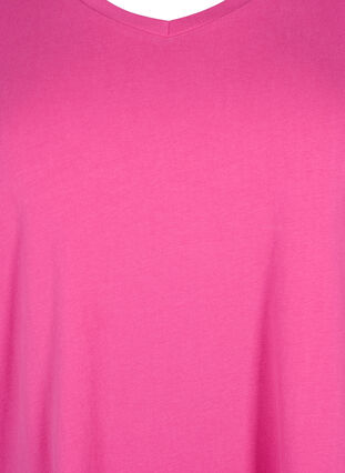 Basic plain cotton t-shirt, Raspberry Rose, Packshot image number 2