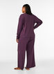 Ribbed jersey trousers with wide legs, Purple, Model image number 2