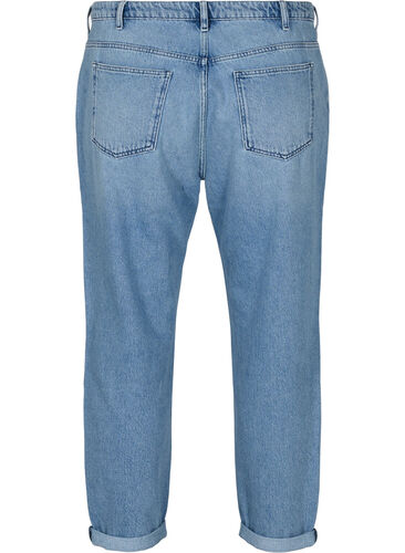 Mille mom-fit jeans with colour-blocking, Blue Denim Comb, Packshot image number 1