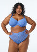Lace Brazilian brief with a regular waist, Blue, Model image number 0