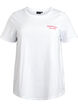 T-shirt with print details on the front and back, White, Packshot image number 0